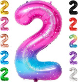 KatchOn, Giant Rainbow 2 Balloon Number - 40 Inch | Number 2 Balloons