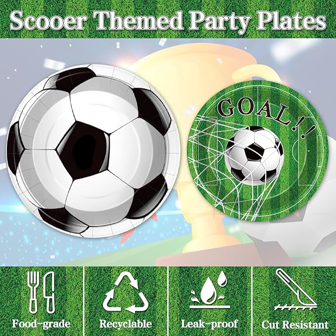 Soccer Party Supplies Kit for 50 Guests Soccer Party Favors Set with