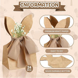 Affrolling 24 Set Boho Bow Easter Bunny Party Favor Bags DIY Bunny #4