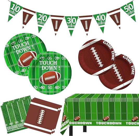 Football Party Decorations Football Party Supplies Set with Plates