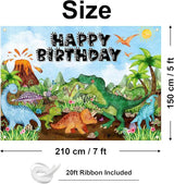 Avezano Dinosaur Birthday Banner for Kids Watercolor Dinosaur Happy