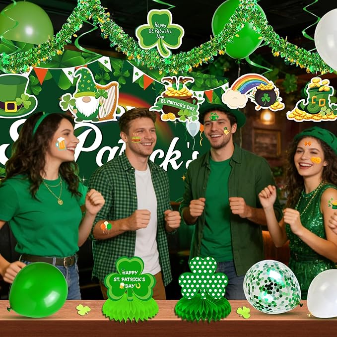 40Pcs St Patricks Day Decorations Happy St Patrick's Day Decorations