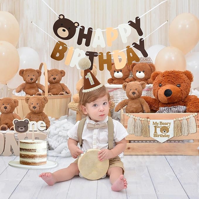 Bear 1st Theme First High Chair Banner For 1st Birthday Party