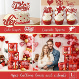 Valentine's Day Party Decorations Romantic Red Heart Valentine