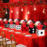 12 Set Casino Theme Party Decorations 6 x 6 x 6 Inch Paper Poker
