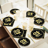 96 Pcs 21st Birthday Party Supplies for 24 Guests Cheers to 21 Years
