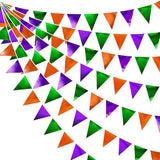 Halloween Party Decorations Metallic Fabric Green Orange Purple
