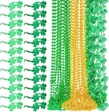 100 Pcs St Patricks Day Accessories Kit Green Necklaces Bulk