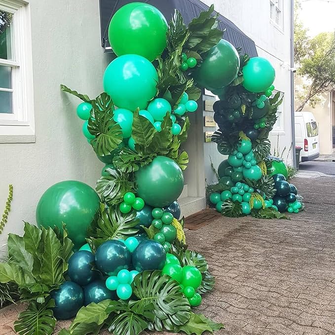 Togvu Green Balloons, 60 Packs 12 Inch Different Shades Dark Emerald
