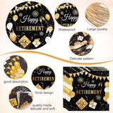 452 Pcs Happy Retirement Party Decorations Men for 50 Guests Black