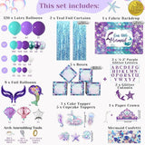 248 Pieces Little Mermaid Birthday Decorations Kit All in 1 Girl's