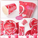 166 Pcs Happy Valentine's Day Party Supplies Valentine's Day
