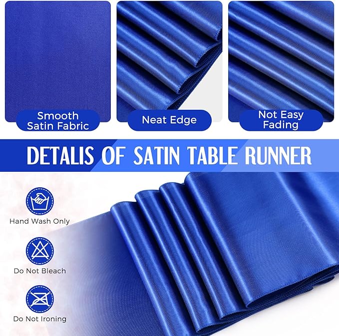 Breling 16 Pack Black and Blue Disposable Plastic Tablecloths and