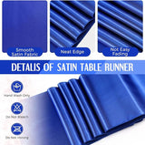 Breling 16 Pack Black and Blue Disposable Plastic Tablecloths and