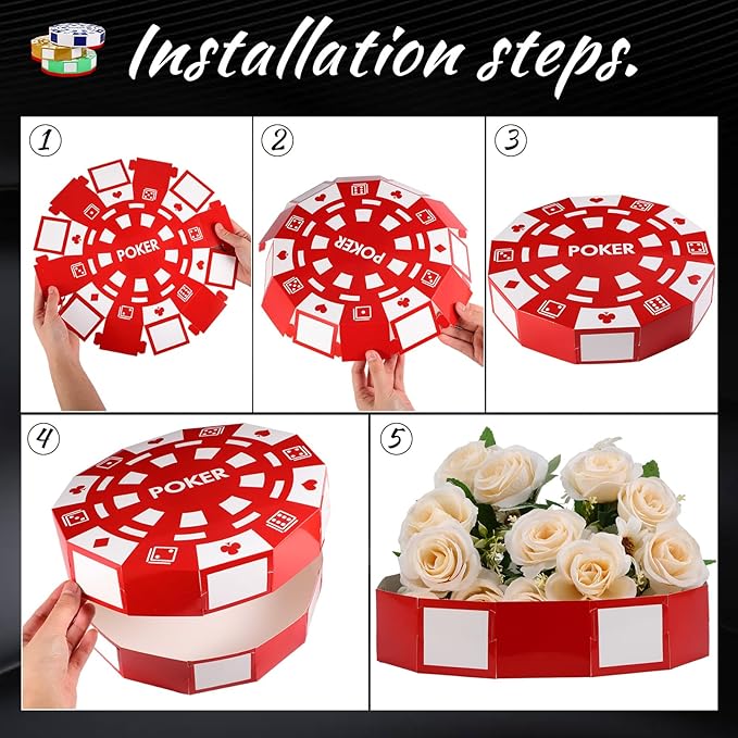 12 Pcs Casino Theme Party Decorations 9 Inch Large Poker Chip Favor