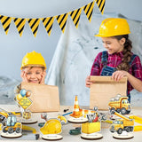 16 Pcs Wooden Construction Party Table Centerpiece Excavator Tractor