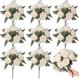 8 Bundles Artificial Peonies Flowers Boho Faux Flowers Arrangements