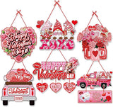 Pink Red Valentines Day Front Porch Door Hanger Decor 6pcs Love