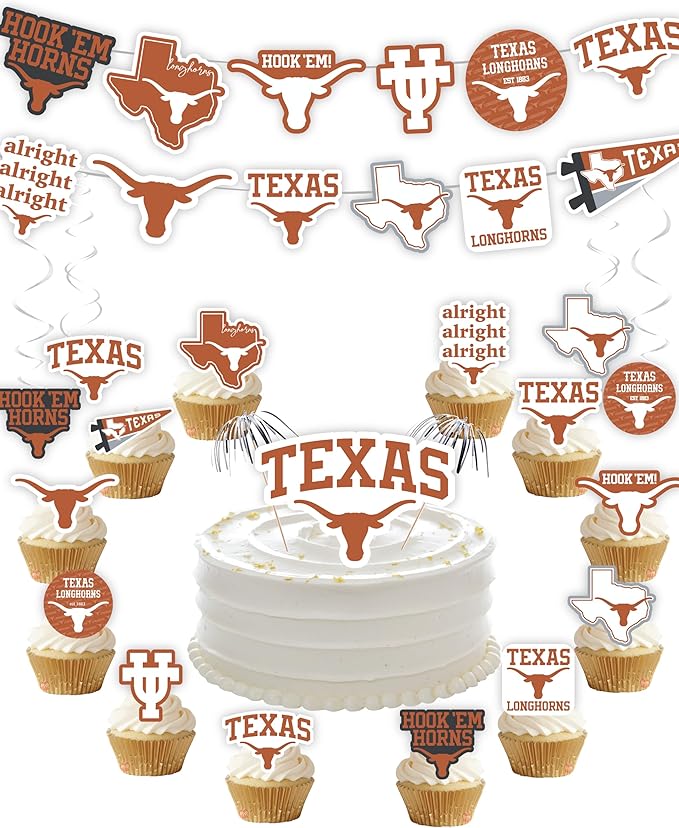 University of Texas Party Supplies for Football, Birthday Gift,