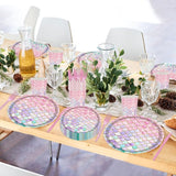 144PCS Mermaid Party Tableware Set Mermaid Birthday Party Supplies