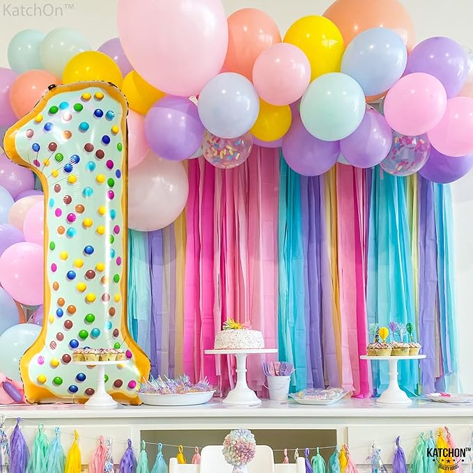 KatchOn, Giant One Donut Balloon - 40 Inch | Donut 1 Balloon for