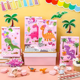 Pajean 24 Pieces Dinosaur Party Bags Dino Candy Favor Bags with