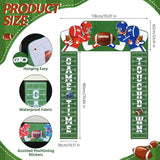 3 Pcs Football Party Decorations Porch Sign Banner Football Welcome