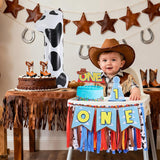Cartoon Toy Highchair Banner for Baby First Birthday Party