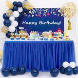 Royal Blue Tulle Table Skirt for Baby Shower 9ft Tutu Table Cloth