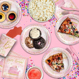 Sweet 16 Pink and Gold Birthday Party Supplies Set Plates Napkins