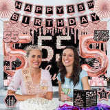 55th Birthday Decorations for Women 32PCS 55th Birthday Party