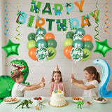 Dinosaur 3rd Birthday Party Decorations for Boys Girl Foil Green
