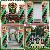 2 Sets Football Party Balloon Column Stand Kit With 102 Rugby Foil