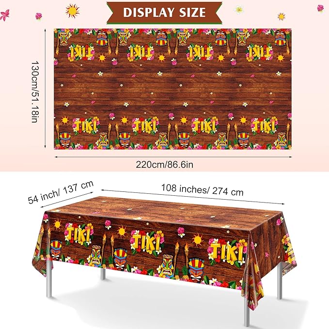 130 Pcs Hawaiian Party Decorations Luau Plates and Napkins Party