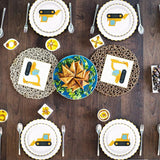 96Pcs Construction Party Tableware Dump Truck Paper Plate Napkin Cup