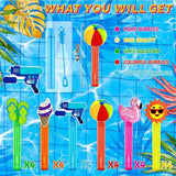 Pool Party Favors 24Pcs Summer Bubble Wands for Kids Beach Bubble