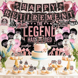 Elegant Rose Gold Retirement Decorations Kit for Women Features