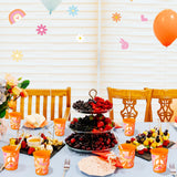 Cholemy 50 Pcs Groovy Plastic Cups Birthday Party Favors 12 oz