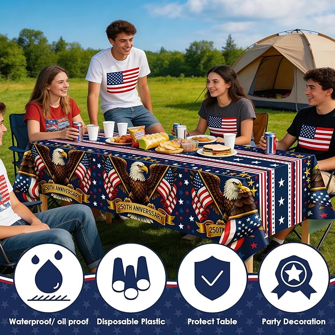 OHOME 4th of July Decorations - 250th Anniversary Patriotic American
