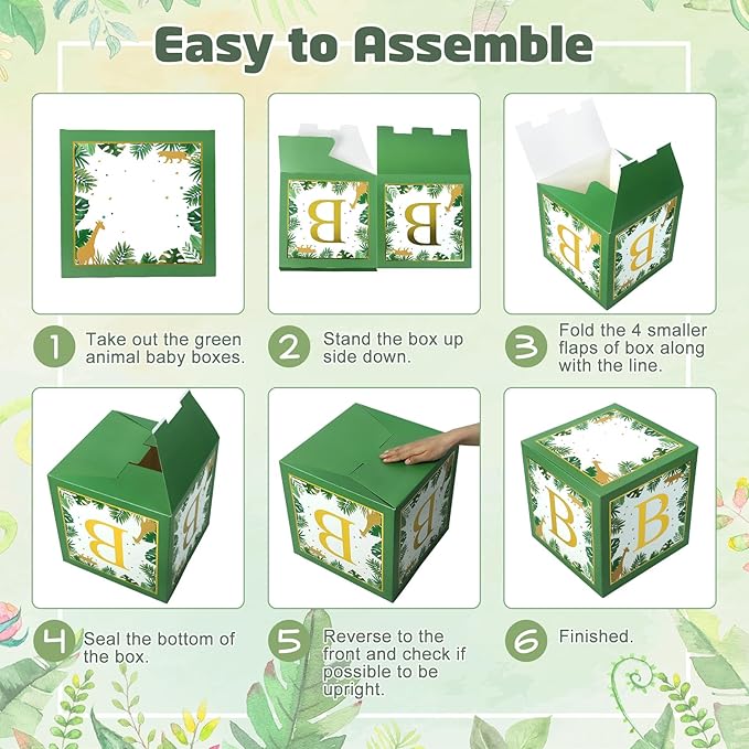 Baby Boxes Safari Jungle Baby Shower Decorations for Boy Girl Safari
