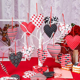 27 Pieces Valentines Day Felt Heart Ornaments Heart Hanging Decors