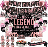 Elegant Rose Gold Retirement Decorations Kit for Women Features