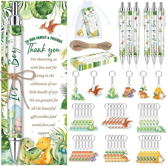 145 Pieces Dinosaur Baby Shower Favors for Guest It's a Boy