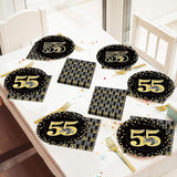 96 Pcs 55th Birthday Party Supplies 55th Birthday Tableware Plates