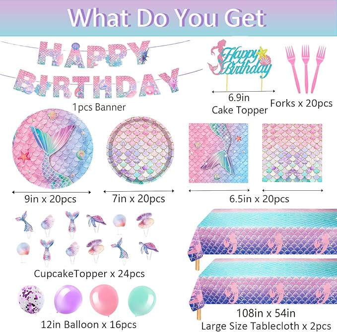 Mermaid Birthday Decorations Mermaid Birthday Party Decorations