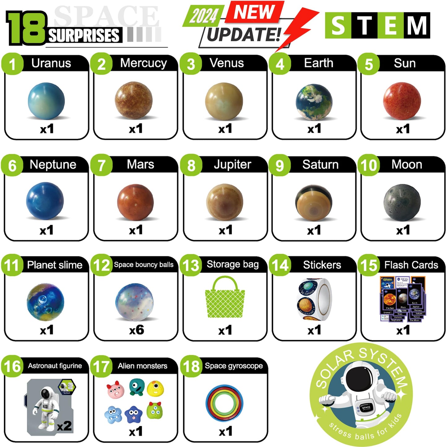 Solar System Planets Toys for Kids, STEM Educational Sensory Toys for