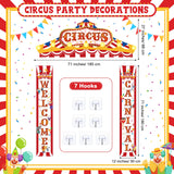 ShinyRelief 15 Pcs Circus Decorations Carnival Striped Awning Porch