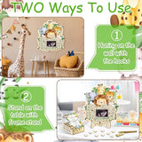 63 Pcs Safari Animal Baby Shower Guest Book Alternatives Set Baby