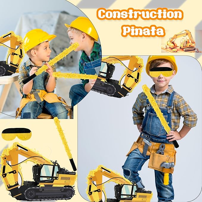 15.7 x 10.6 x 3.1 Inch Construction Excavator Pinata Truck Pinata