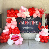 Valentines Day Balloon Arch Garland Kit Red Pink White Balloons with